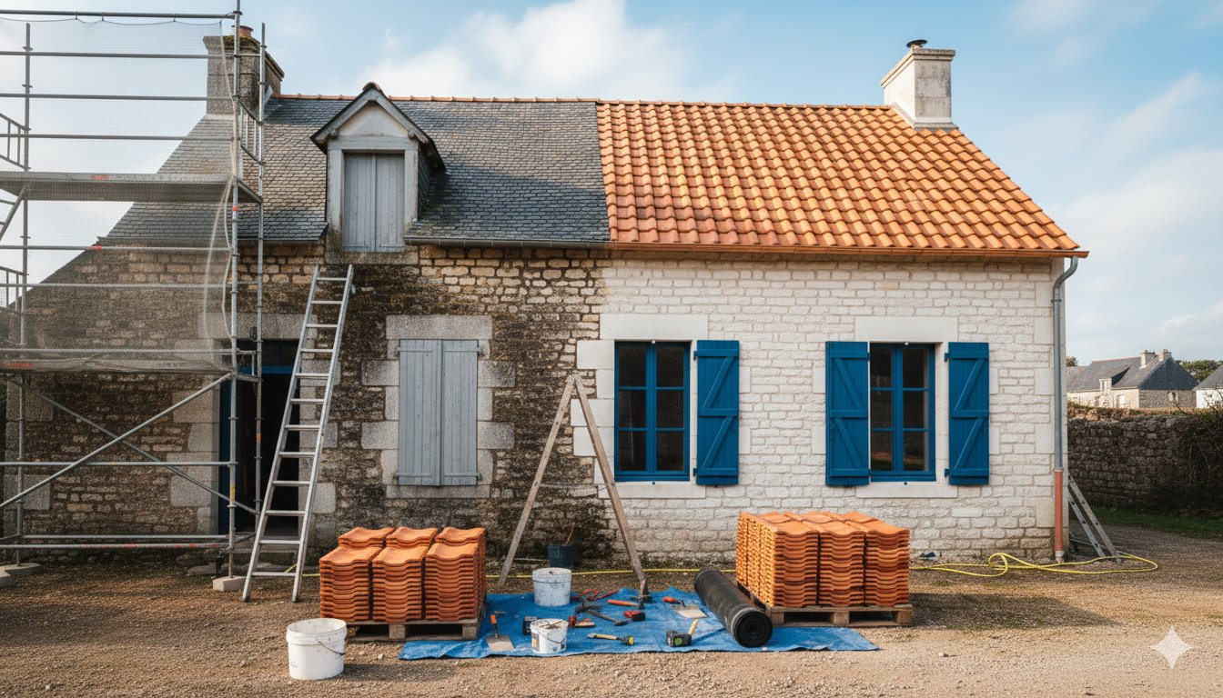 Chantier de rénovation toitrenov